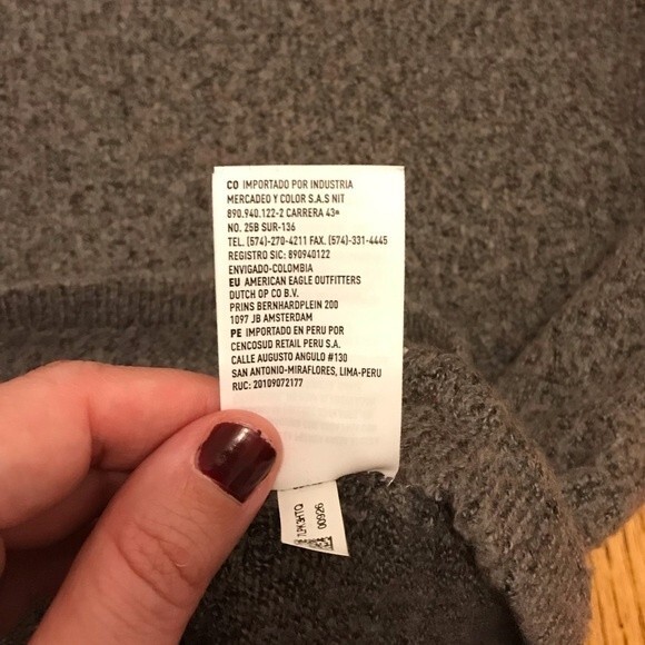 American Eagle Puff Sleeve Cross String Cut Out Neckline Sweater - Picture 11 of 15